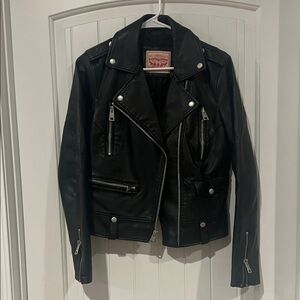 Levi's Black Leather Moto Jacket